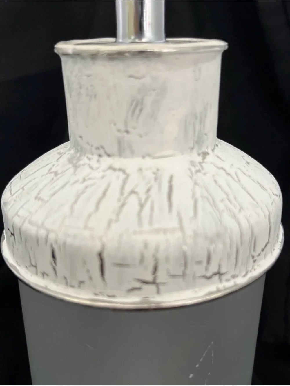 Mike & Ally Foret Essentials Soap Pump Dispenser Frosted Glass Crackle Top